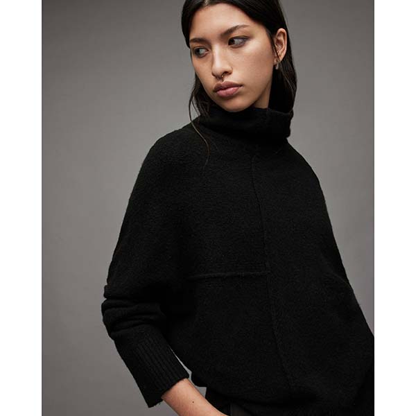 Allsaints Australia Womens Lock Roll Neck Sweater Black AU46-835